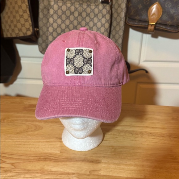 Brand New Traditional Monogram Gucci Upcycled Ball Cap - Picture 2 of 8